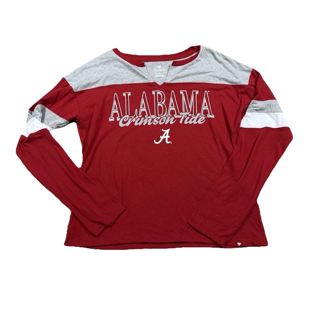 Fanatics Alabama Crimson Tide Long Sleeve Shirt NCAA University Collegiate S